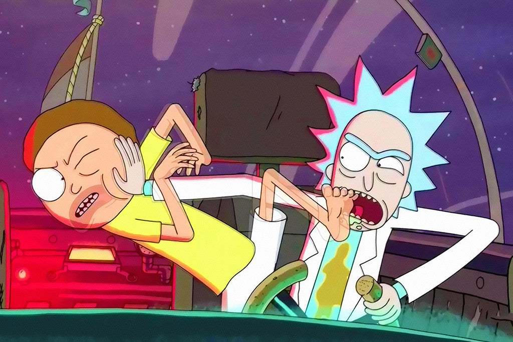Rick And Morty Fight Poster