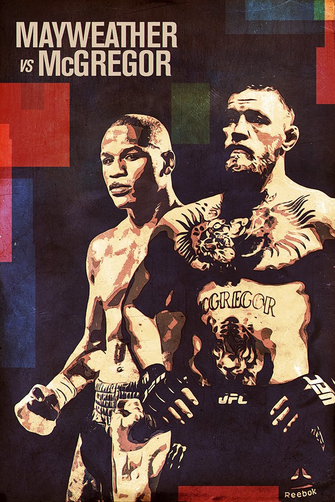 Conor McGregor vs Floyd Mayweather Art Poster