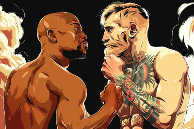 Floyd Mayweather vs Conor McGregor Face Off Poster