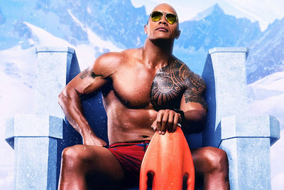 Baywatch 2017 Rock Dwayne Johnson Movie Poster