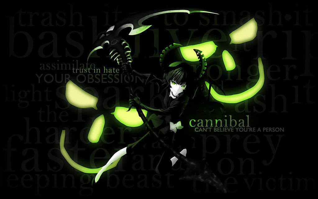 Black Rock Shooter Cannibal Anime Girl Poster