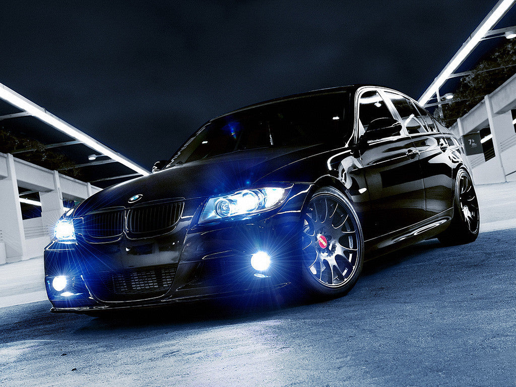 Car BMWangel Eyes Blue Leds Poster