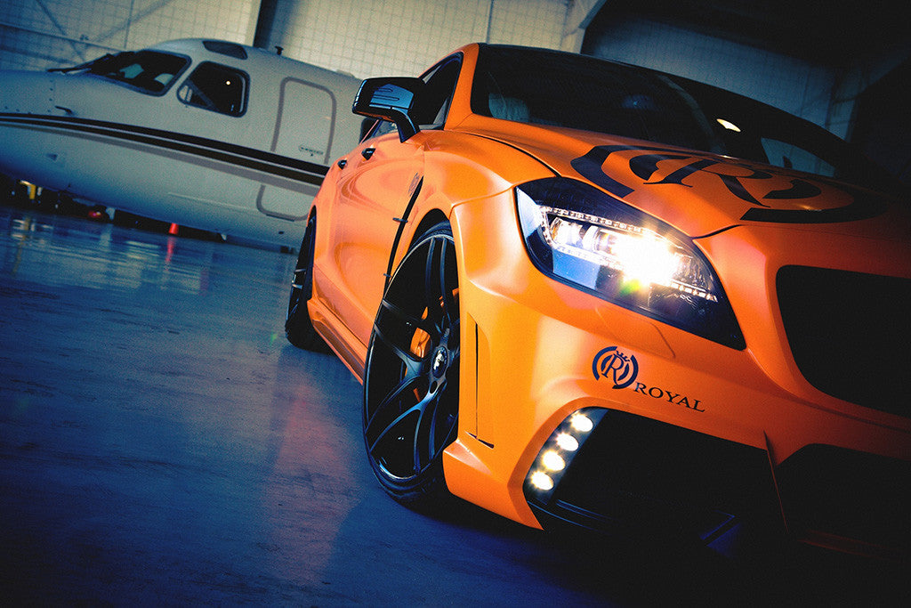Auto Mercedes Tuning Aircraft Orange Poster