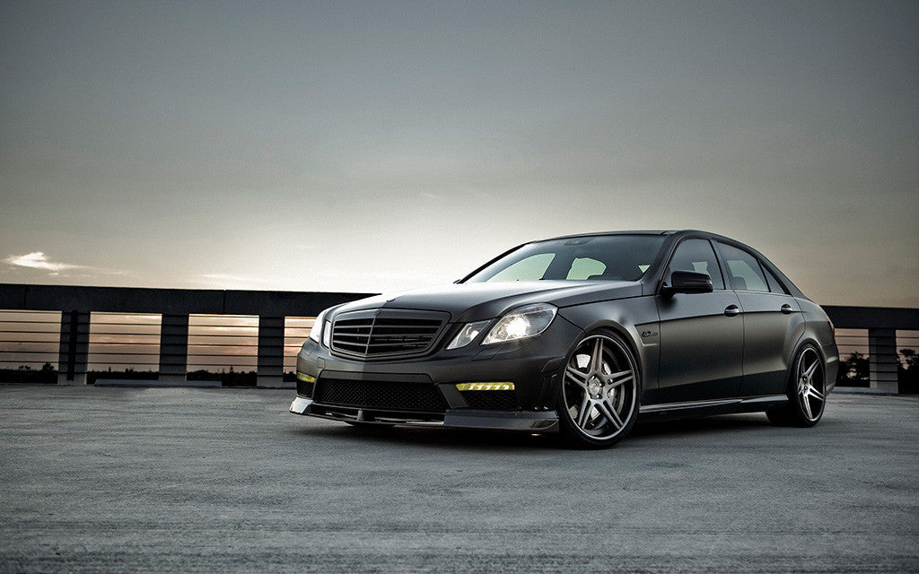 Auto Black Car Mercedes E63 AMG Matte Poster