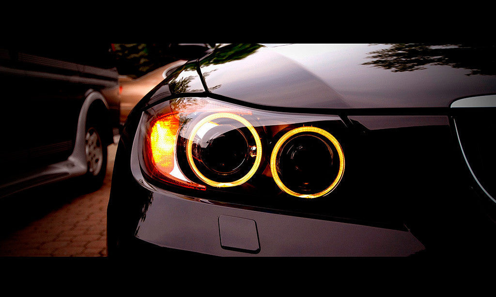 BMW M Series Car Black Angel Eyes Led Poster