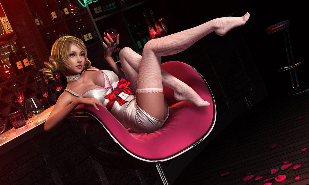 Sexy Hot Girl Wine Alcohol Poster
