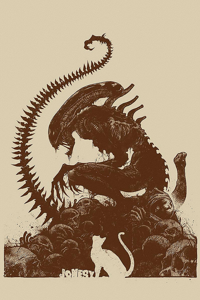 Alien Funny Movie Fan Art Poster