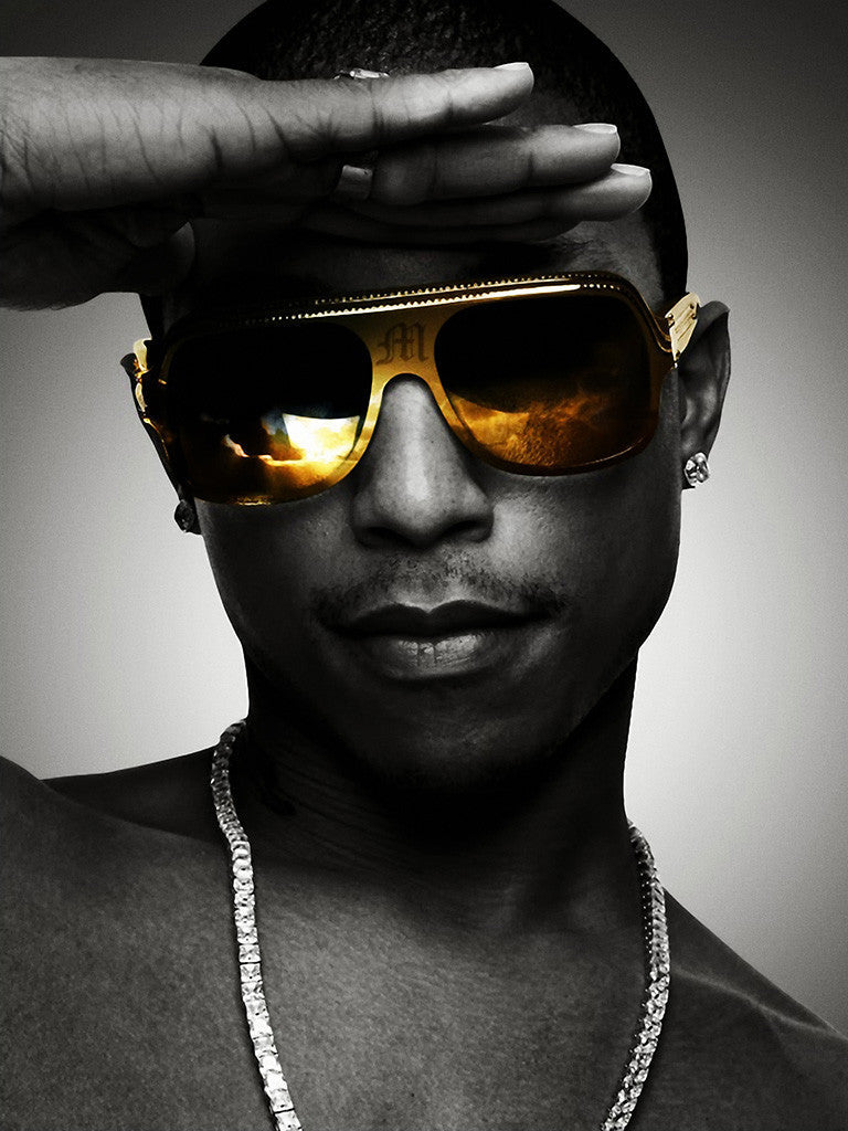 Pharrell Williams Black and White Music Poster