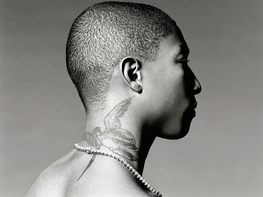 Pharrell Williams Music Black and White Poster