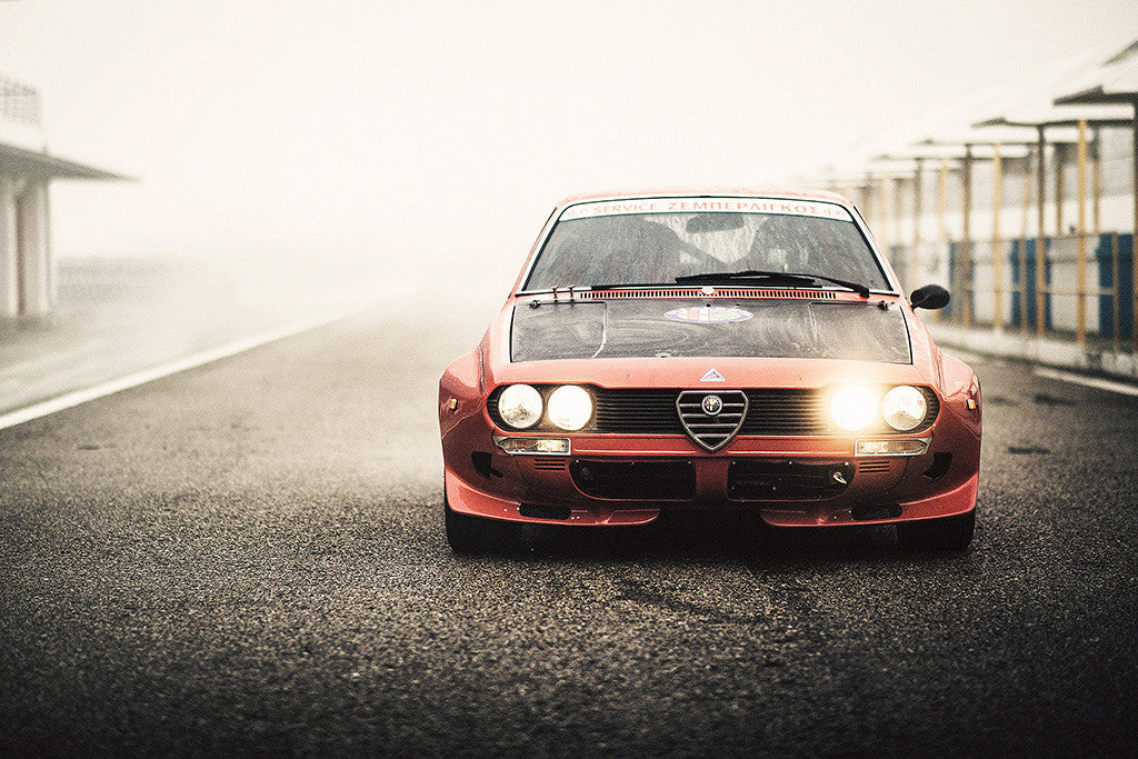 Alfa Romeo Alfetta 2000GT 1974 Vintage Retro Car Poster