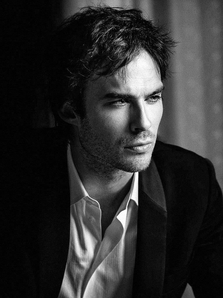 Ian Somerhalder Look Black and White Poster