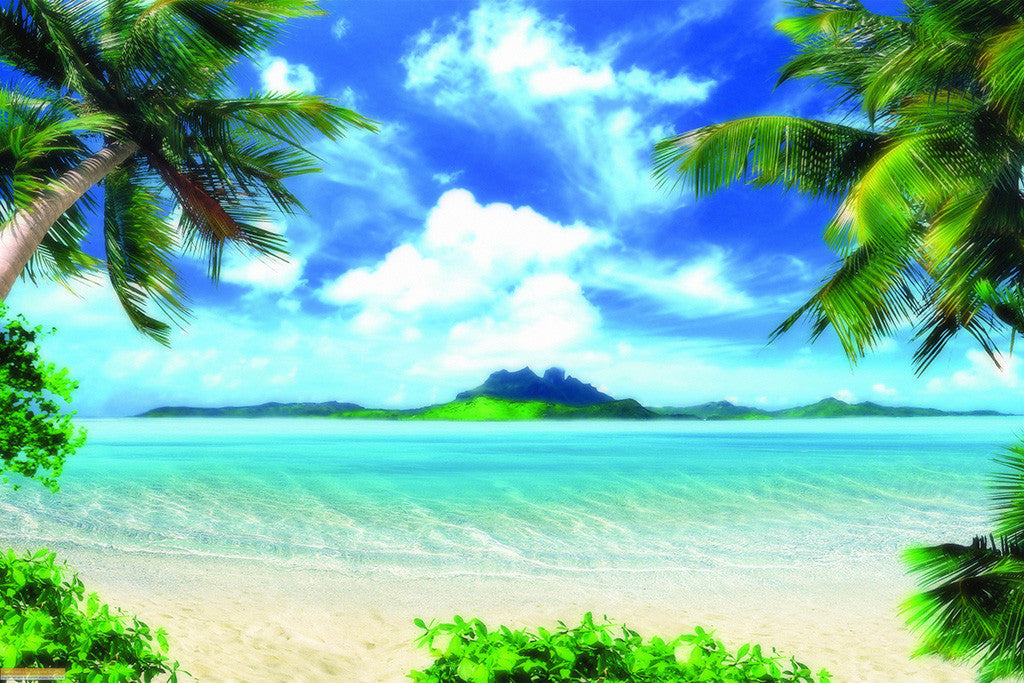 Beautiful Landscape Tropical Beach Sea Island Poster