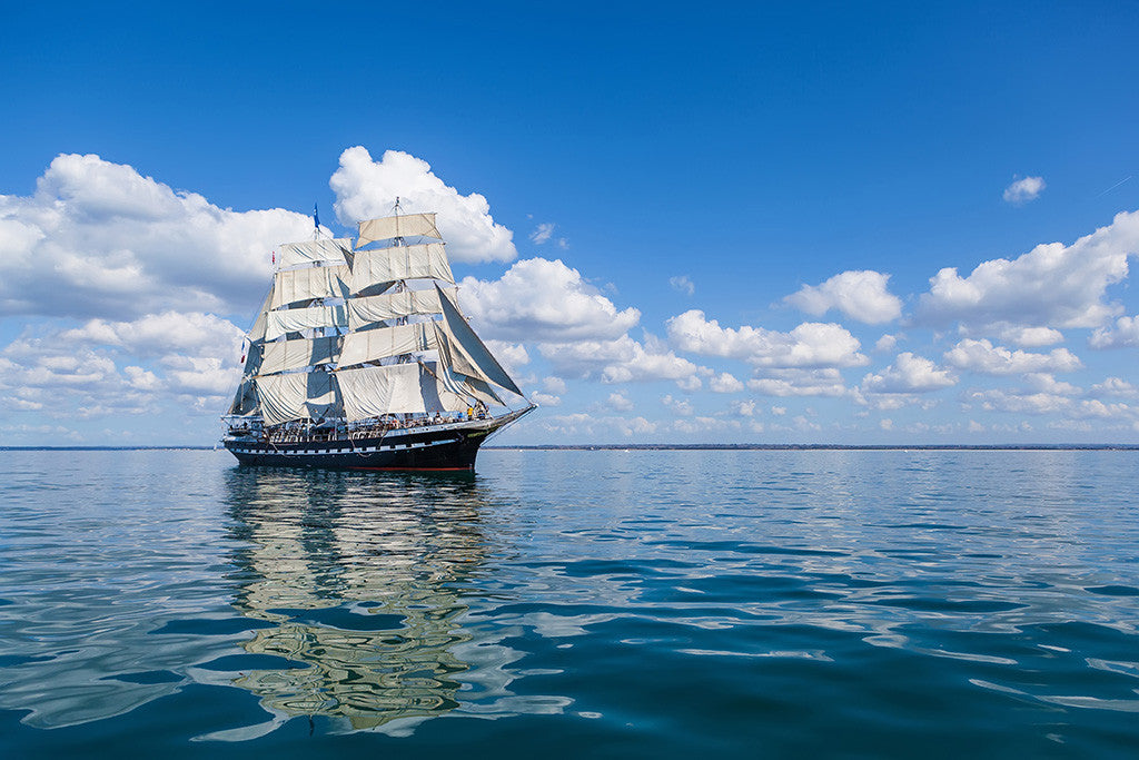 Beautiful Landscape Sea Ocean Ship Poster