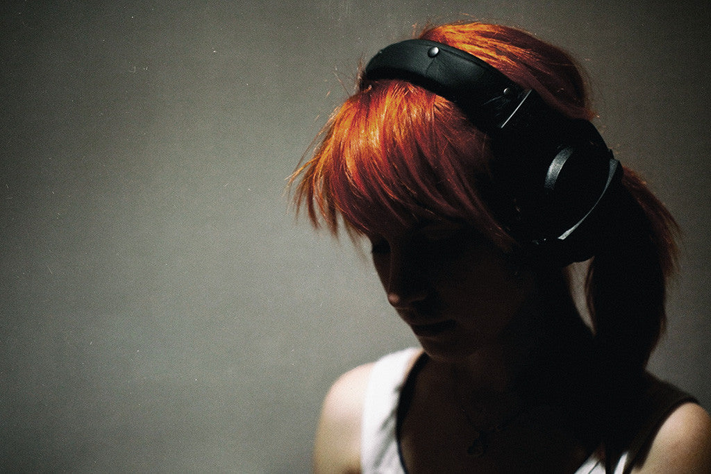 Hayley Williams Girl Headphones Rock Music Poster