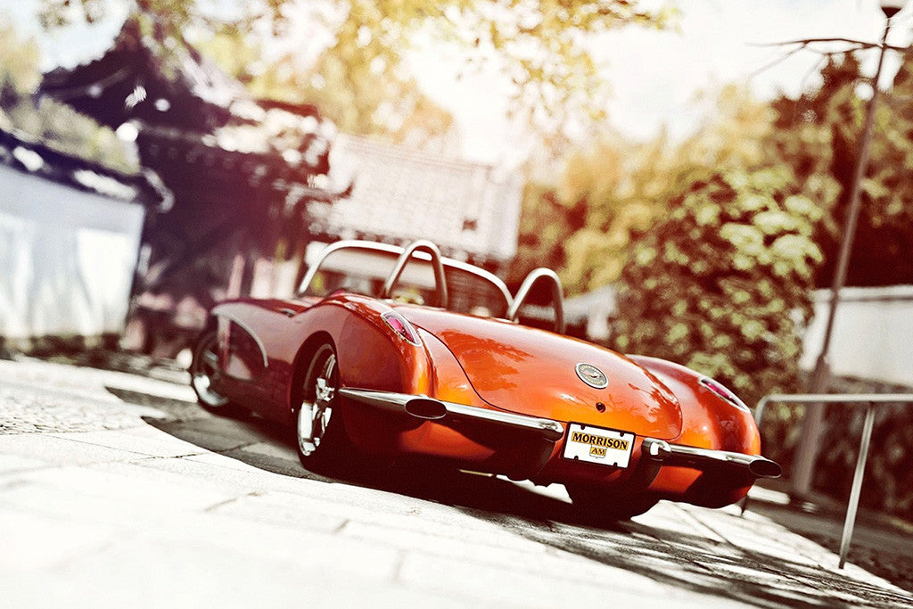 Chevrolet Corvette Retro Car Poster