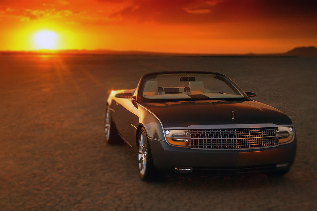 Lincoln Mark X Retro Car Poster