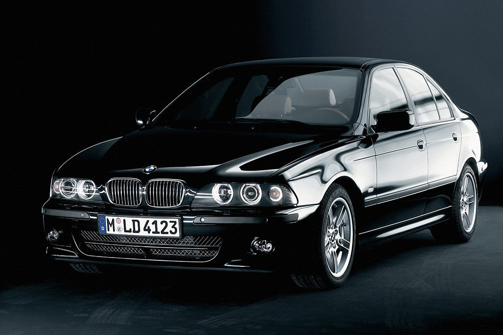 BMW 5 Series E39 Black Car Poster