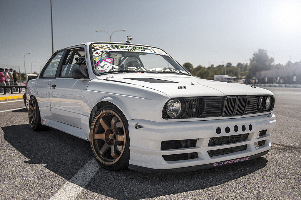 BMW 3 Series E30 Tuning White Car Poster