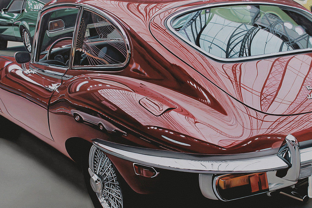 Jaguar F Type Retro Car Poster