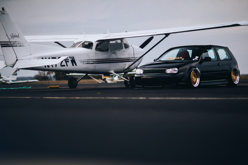 Volkswagen Golf R32 Low Tuning Car Poster