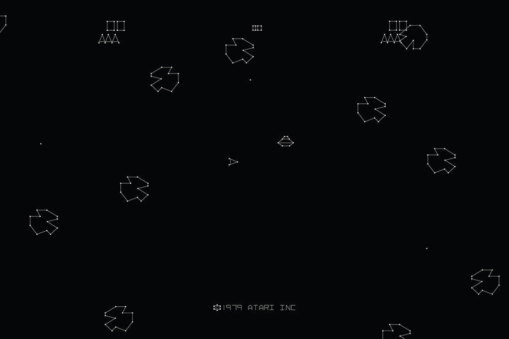 Asteroids Old Classic Retro Game Poster