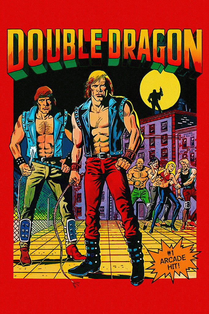 Double Dragon copy Old Classic Retro Game Poster