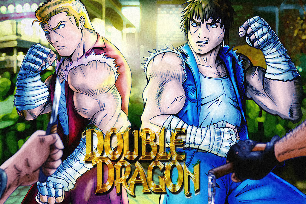 Double Dragon Old Classic Retro Game Poster