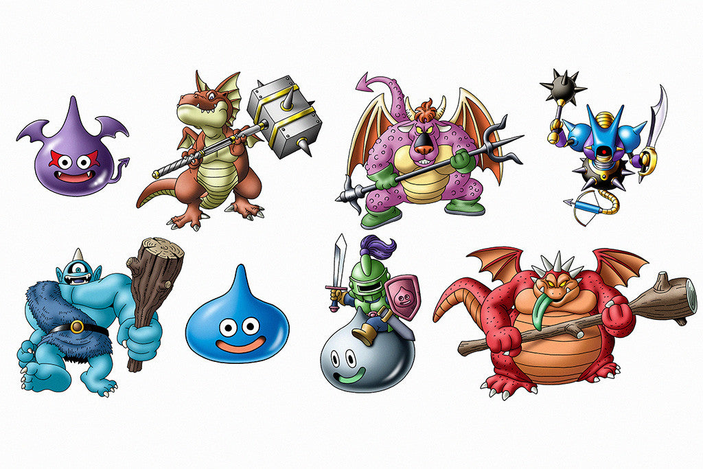Dragon Quest Monsters Old Classic Retro Game Poster
