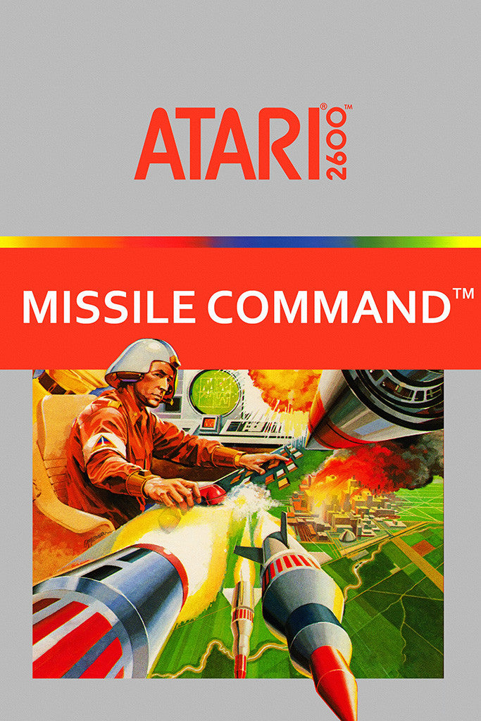 Missile Command Old Classic Retro Game Poster