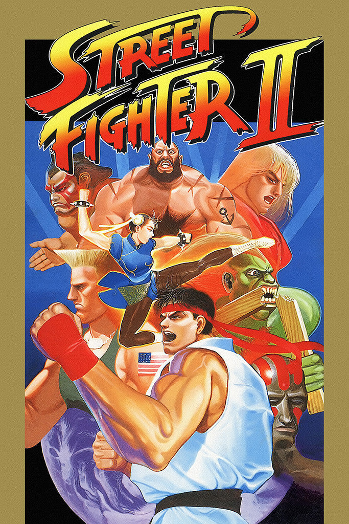 Street Fighter II 2 Old Classic Retro Game Poster