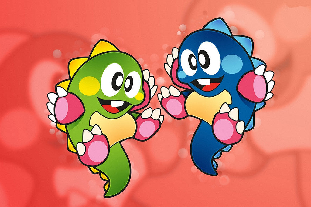 Bubble Bobble Old Classic Retro Game Poster