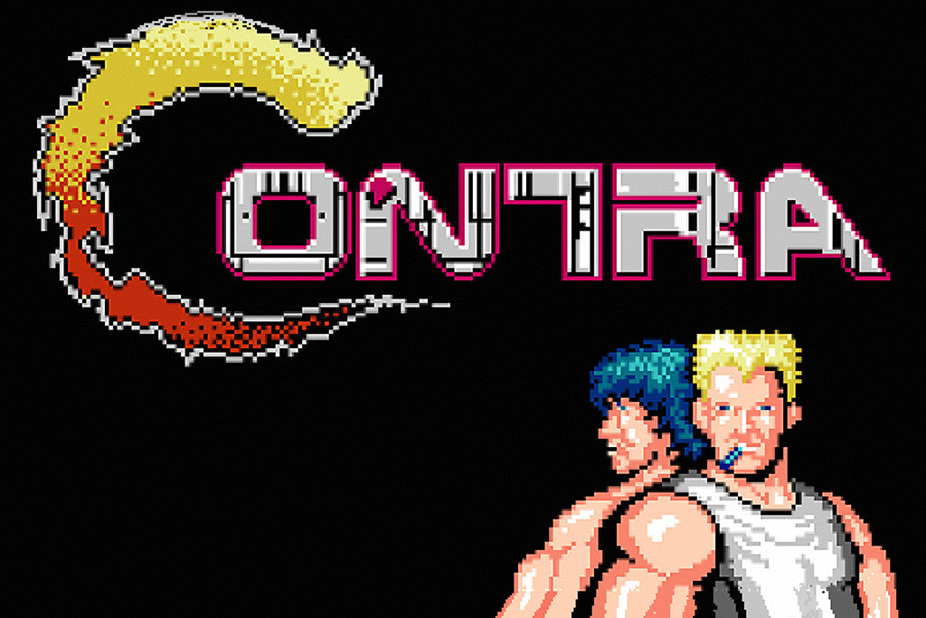 Contra Old Classic Retro Game Poster