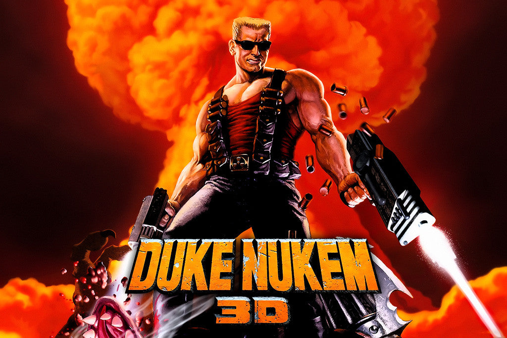 Duke Nukem 3D PC Old Classic Retro Game Poster