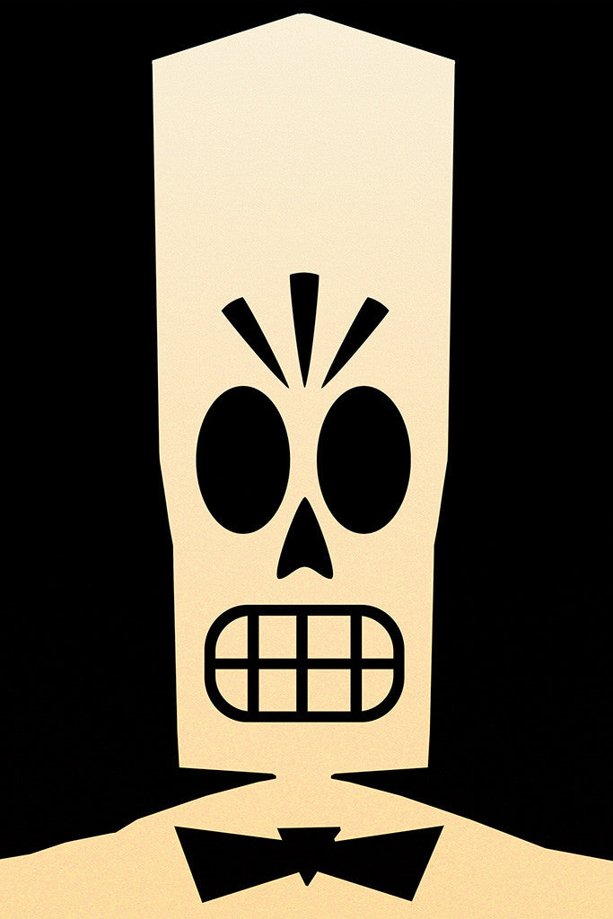 Grim Fandango Face Old Classic Retro Game Poster