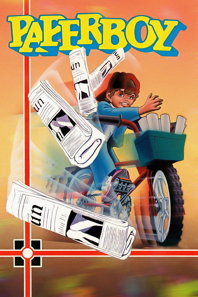 Paperboy Classic Retro Game Poster
