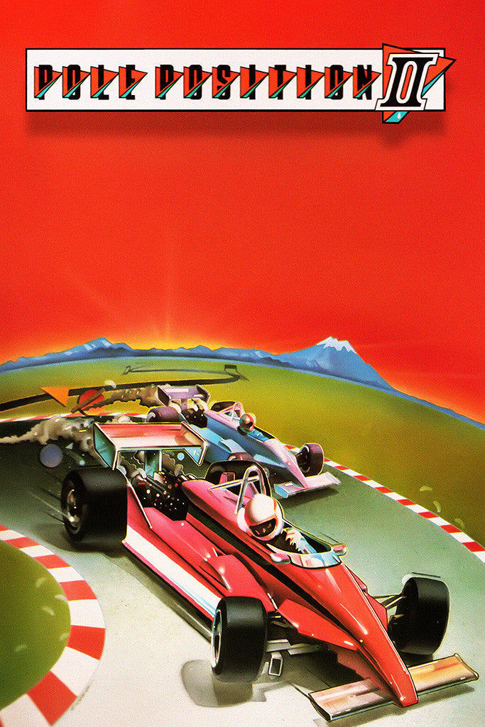 Pole Position Old Classic Retro Game Poster