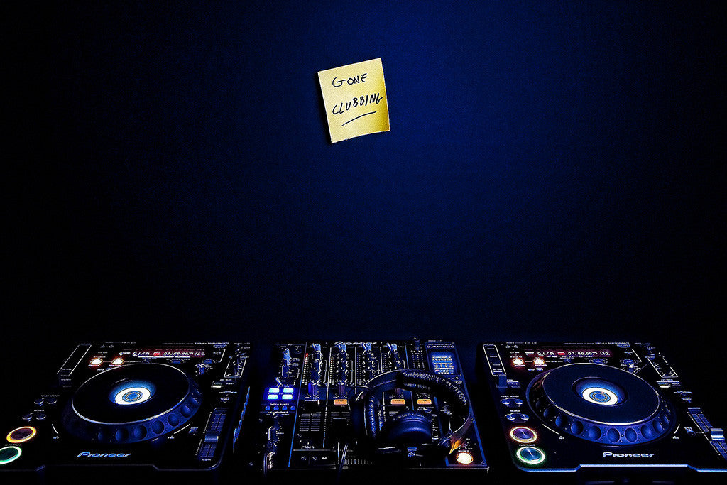 Pioneer Mixer Dj Music Clubbing Poster