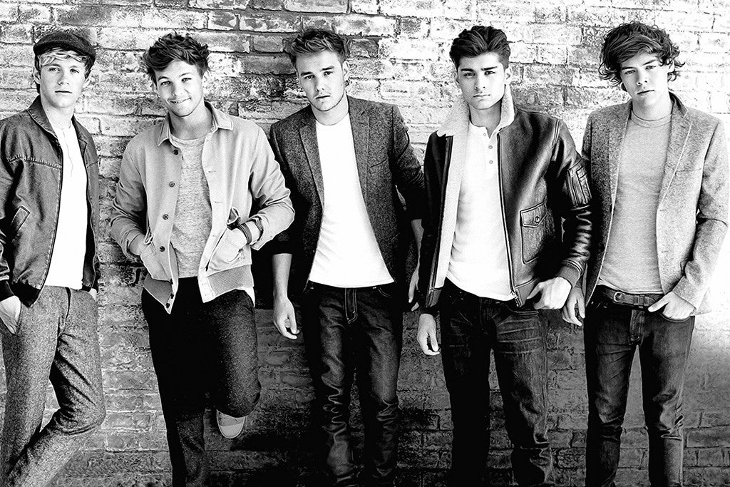 One Direction Black and White Poster