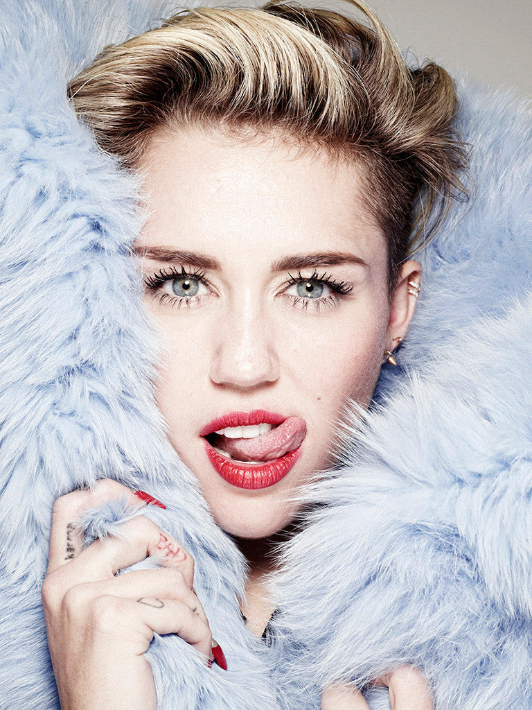 Miley Cyrus Face Tongue Poster