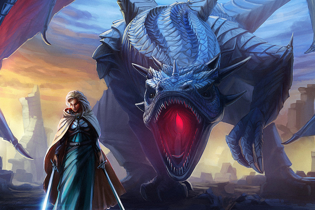 Girl Dragon Poster