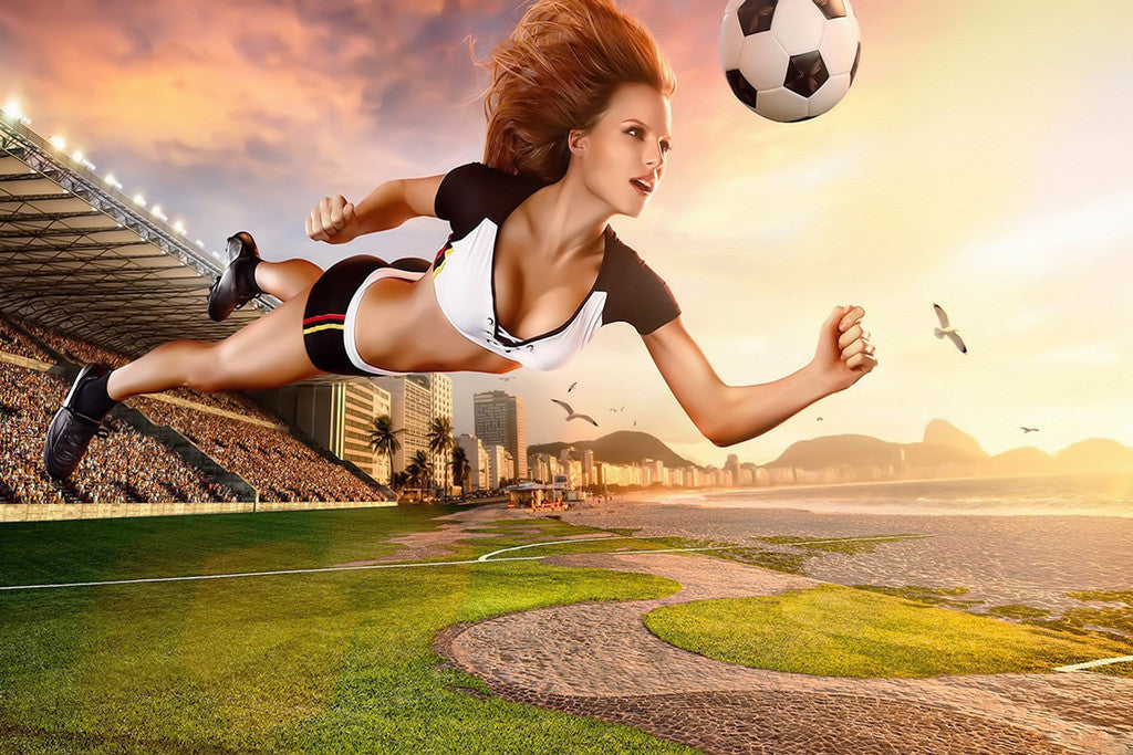 Fifa Hot Girl Football Soccer Ball Poster