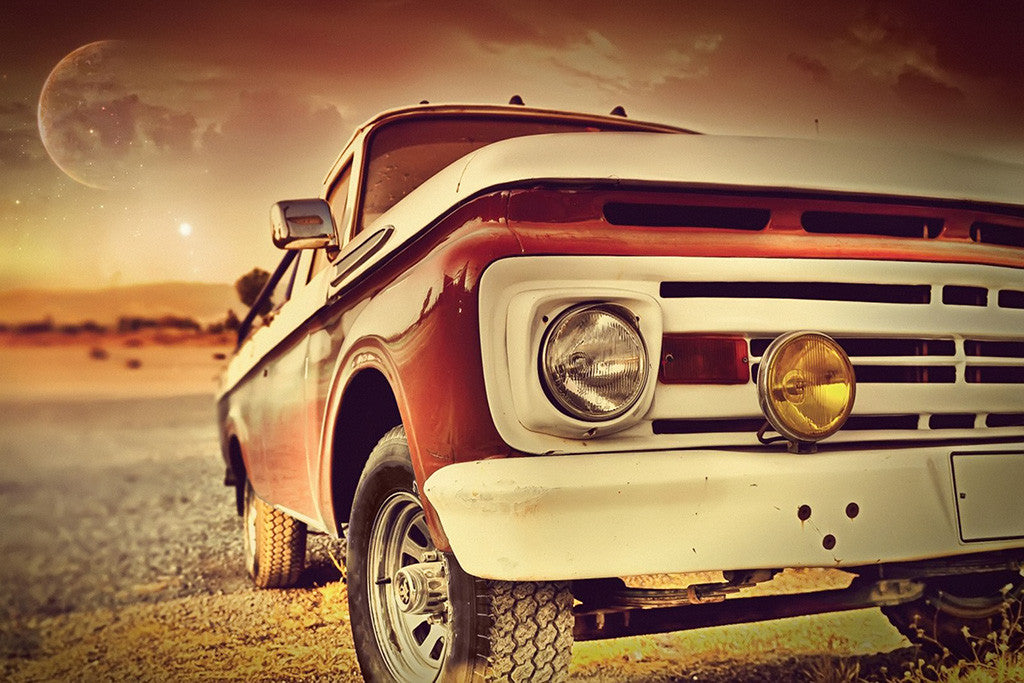 Pick Up Vintage Classic Car Poster