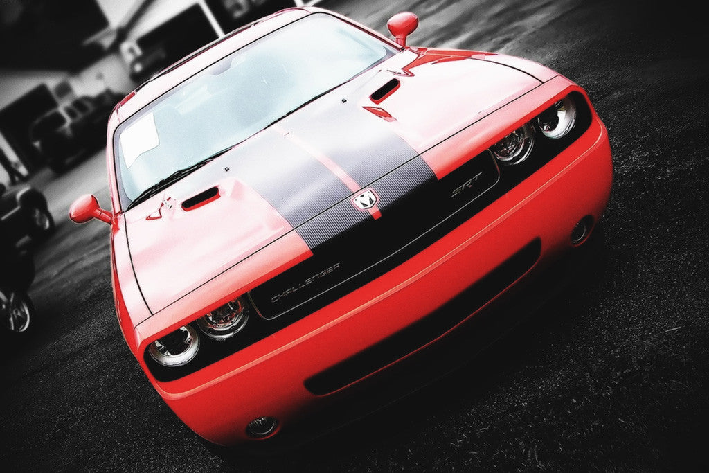 Dodge Challenger SRT Red Car Poster