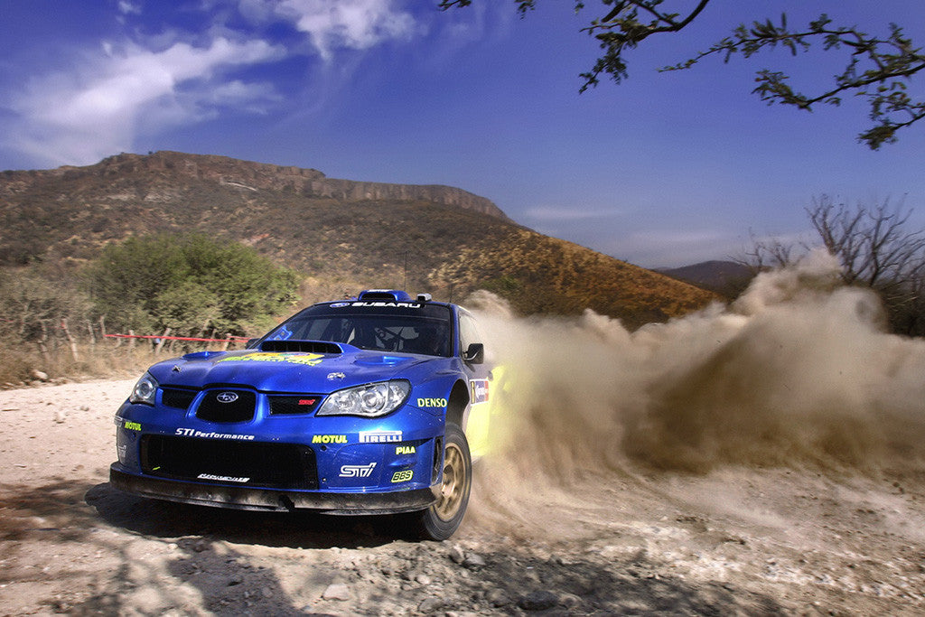 Subaru Impreza WRX Drifting Car Poster
