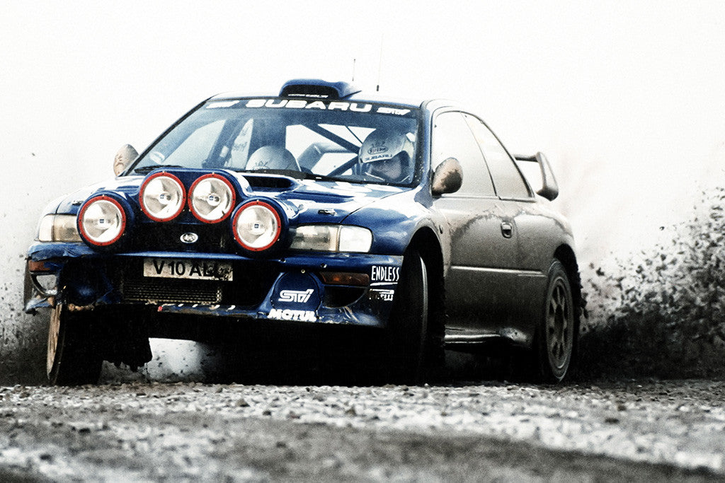 Subaru Impreza WRX Drifting Car Auto Poster