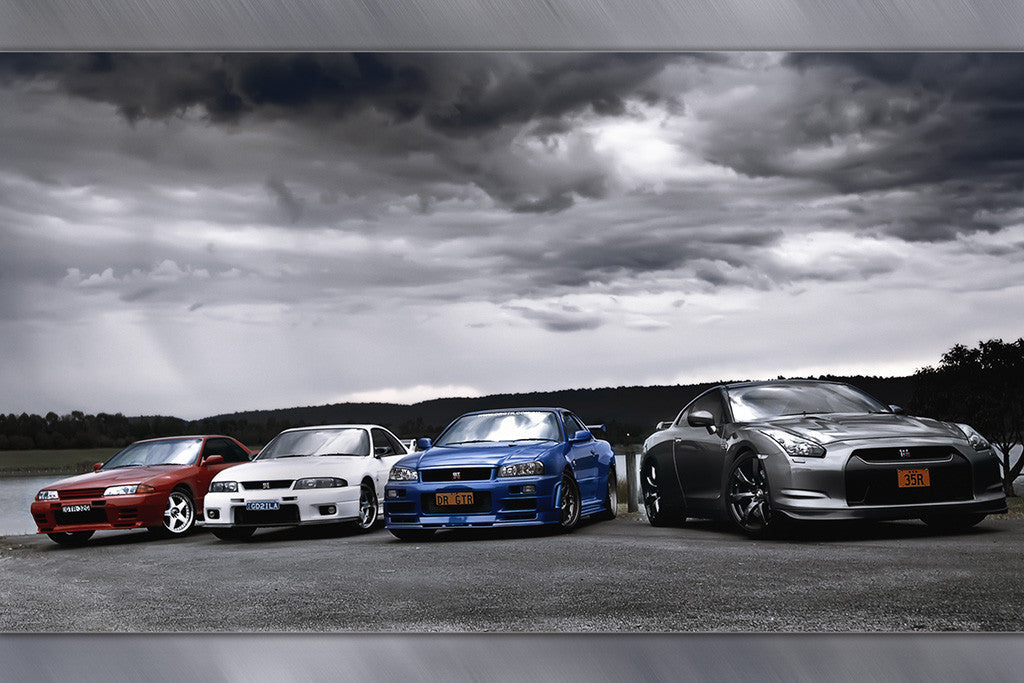 Nissan GTR R32 R34 R35 Nissan Silvia Car Poster