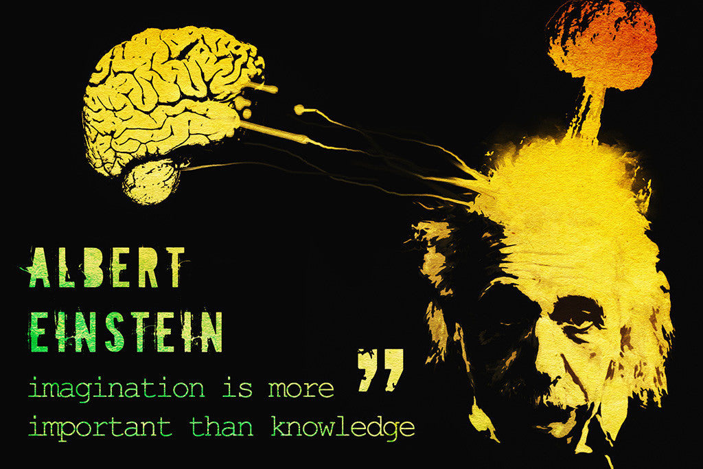 Albert Einstein Quote Motivational Inspirational Poster
