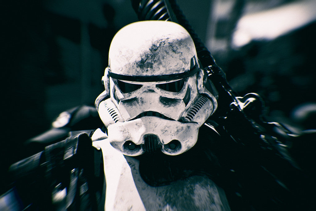 Stormtrooper Star Wars Black and White Poster