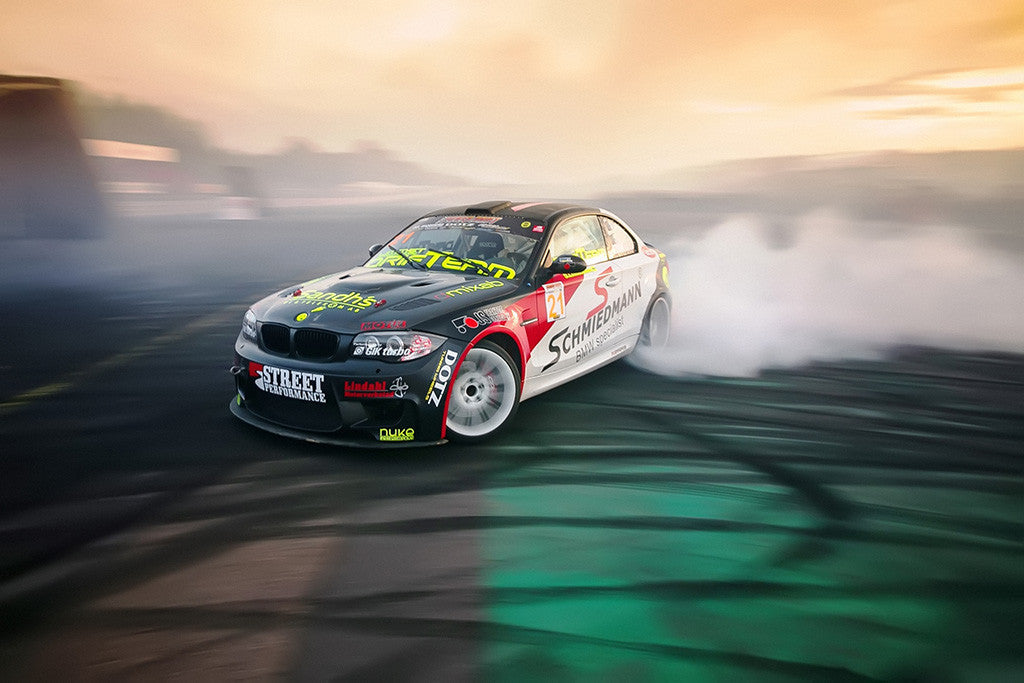 BMW 3 Series E90 Drifting Car Poster