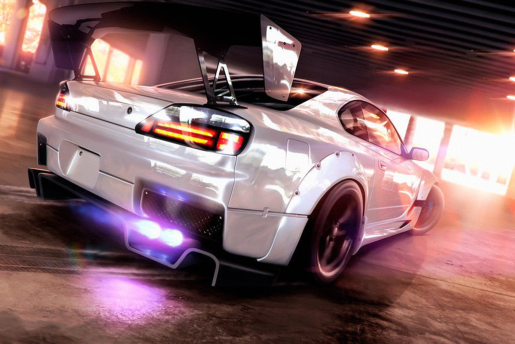 Nissan Silvia Tuning Car Auto Poster